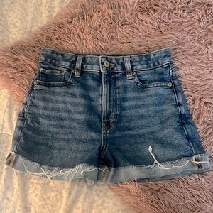 American Eagle blue Jean shorts; size 0